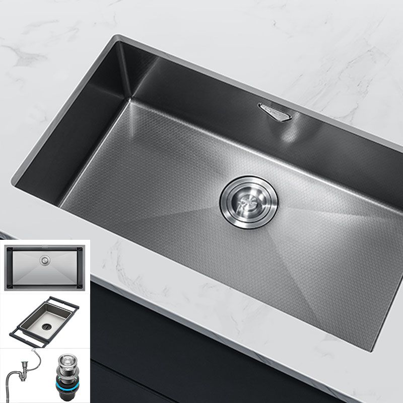 Contemporary Style Kitchen Sink Stainless Steel Kitchen Sink with Basket Strainer Clearhalo 'Home Improvement' 'home_improvement' 'home_improvement_kitchen_sinks' 'Kitchen Remodel & Kitchen Fixtures' 'Kitchen Sinks & Faucet Components' 'Kitchen Sinks' 'kitchen_sinks' 1200x1200_9784acd2-a835-4f2c-81f0-20ed536a8894