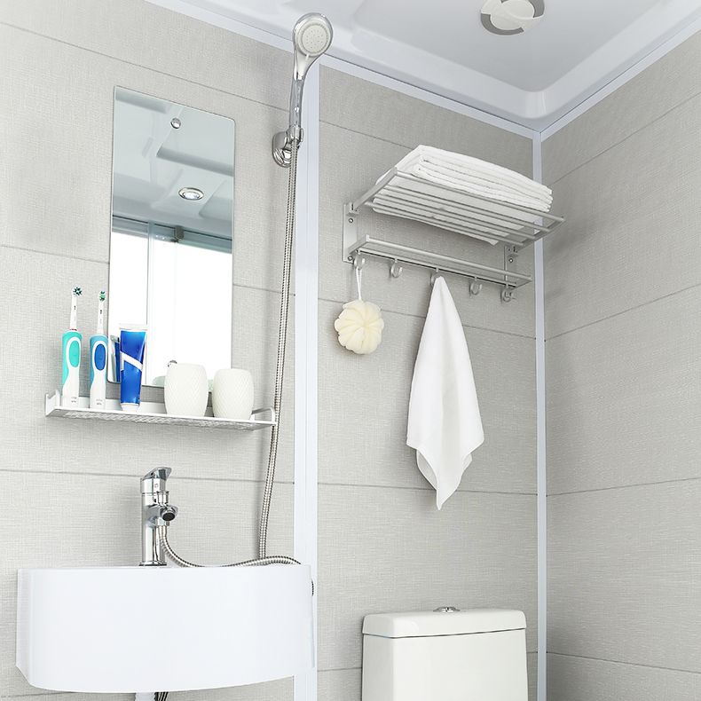 Modern Shower Stall Tempered Glass with Towel Bar Single Sliding Shower Enclosure Clearhalo 'Bathroom Remodel & Bathroom Fixtures' 'Home Improvement' 'home_improvement' 'home_improvement_shower_stalls_enclosures' 'Shower Stalls & Enclosures' 'shower_stalls_enclosures' 'Showers & Bathtubs' 1200x1200_97908971-620f-45b6-bc25-f230e0ddcf32