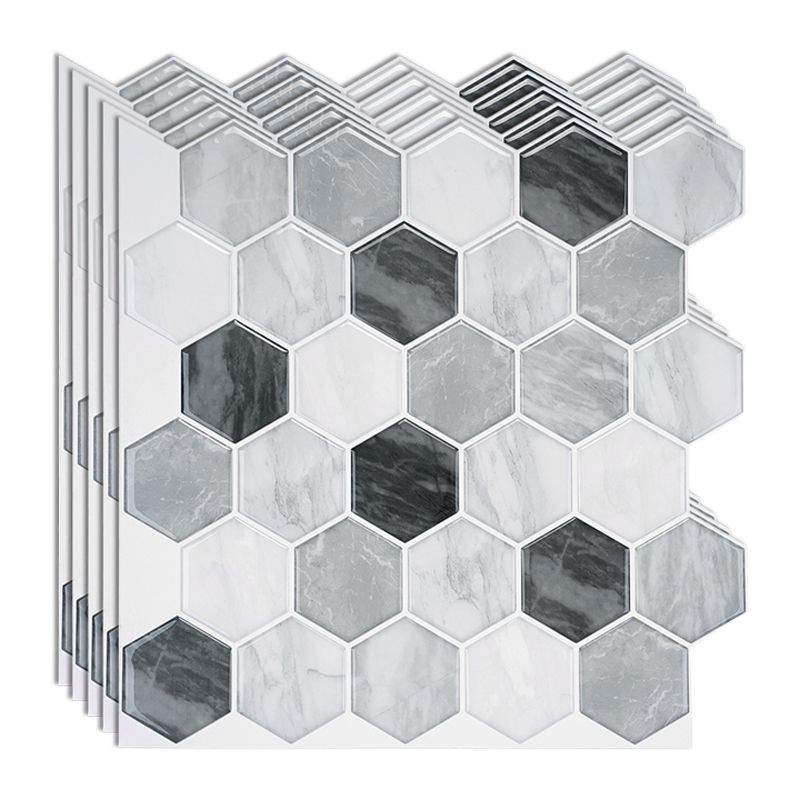 Peel & Stick Mosaic Tile Plastic Stain Resistant Plastic Peel & Stick Tile 180-Pack Clearhalo 'Flooring 'Home Improvement' 'home_improvement' 'home_improvement_peel_stick_blacksplash' 'Peel & Stick Backsplash Tile' 'peel_stick_blacksplash' 'Walls & Ceilings' Walls and Ceiling' 1200x1200_97937441-0fab-430b-9387-19418669802b