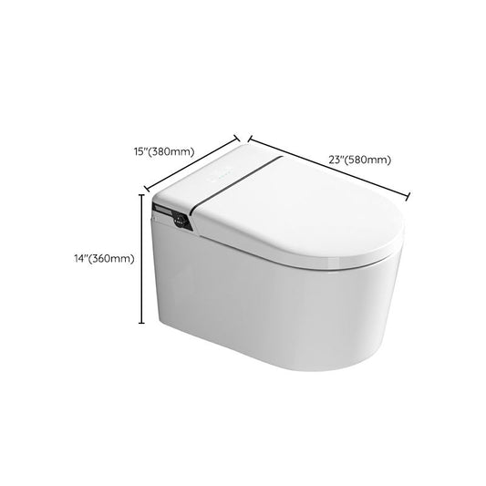 White Smart Bidet Wall Mount Ceramic All-In-One Elongated with Heated Seat Clearhalo 'Bathroom Remodel & Bathroom Fixtures' 'Bidets' 'Home Improvement' 'home_improvement' 'home_improvement_bidets' 'Toilets & Bidets' 1200x1200_9797f779-25bf-4eec-9e94-194882cc826e
