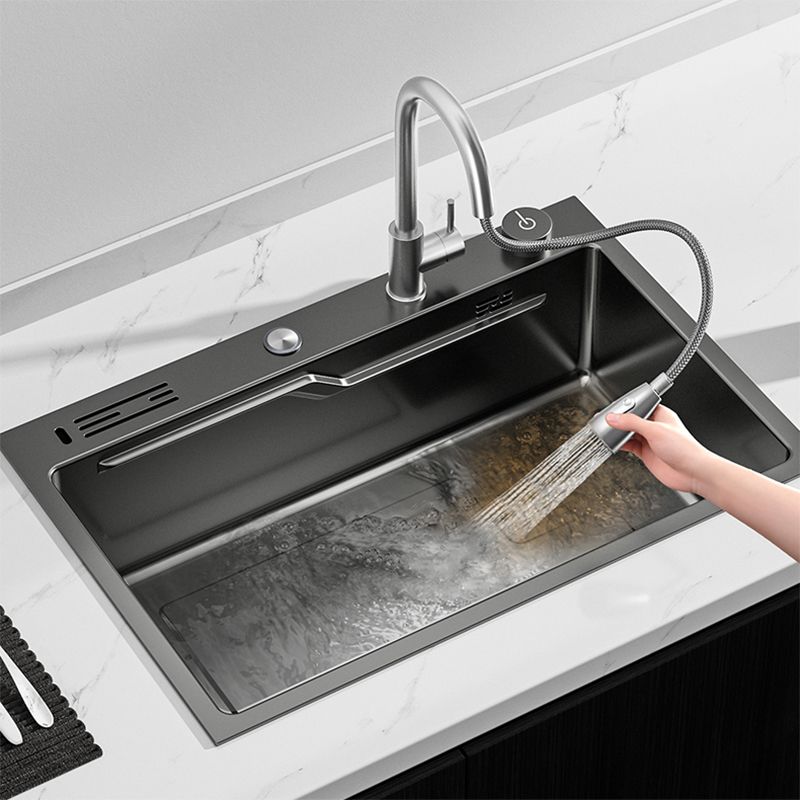 Contemporary Style Kitchen Sink Set Stainless Steel Corrosion Resistant Kitchen Sink Set Clearhalo 'Home Improvement' 'home_improvement' 'home_improvement_kitchen_sinks' 'Kitchen Remodel & Kitchen Fixtures' 'Kitchen Sinks & Faucet Components' 'Kitchen Sinks' 'kitchen_sinks' 1200x1200_97a9feb8-f1c3-47cd-861a-d7b5fde7175d