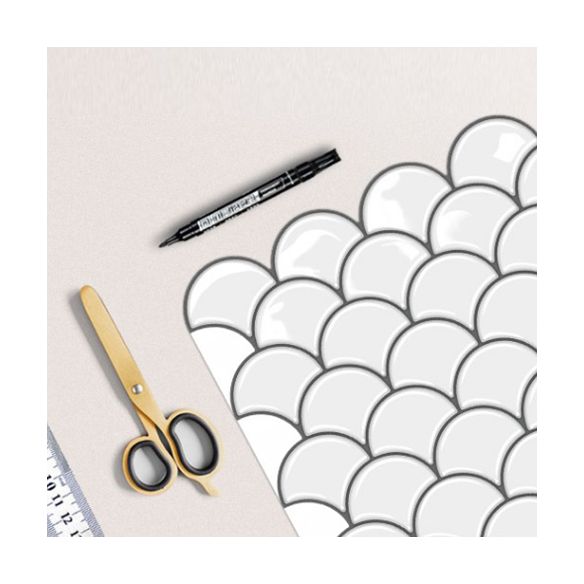 Fish Scale Peel & Stick Field Tile Square Plastic Peel & Stick Mosaic Tile Clearhalo 'Flooring 'Home Improvement' 'home_improvement' 'home_improvement_peel_stick_blacksplash' 'Peel & Stick Backsplash Tile' 'peel_stick_blacksplash' 'Walls & Ceilings' Walls and Ceiling' 1200x1200_97b00dc1-b86d-44c3-9d15-5418b4fae01c