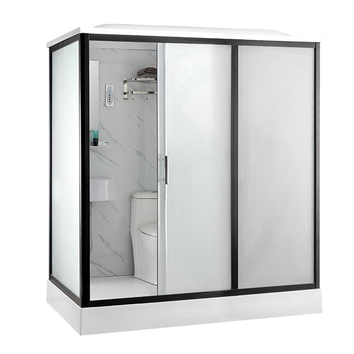 Contemporary Shower Enclosure Frosted Framed Shower Enclosure Clearhalo 'Bathroom Remodel & Bathroom Fixtures' 'Home Improvement' 'home_improvement' 'home_improvement_shower_stalls_enclosures' 'Shower Stalls & Enclosures' 'shower_stalls_enclosures' 'Showers & Bathtubs' 1200x1200_97b0bbe7-2f6f-426e-9fbe-b890c774de0d