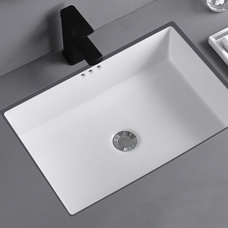 Rectangular Bathroom Sink Porcelain Modern Bathroom Sink(Not Included Faucets) Clearhalo 'Bathroom Remodel & Bathroom Fixtures' 'Bathroom Sinks & Faucet Components' 'Bathroom Sinks' 'bathroom_sink' 'Home Improvement' 'home_improvement' 'home_improvement_bathroom_sink' 1200x1200_97ca5df4-6bcc-4420-b0d2-fa1285300482