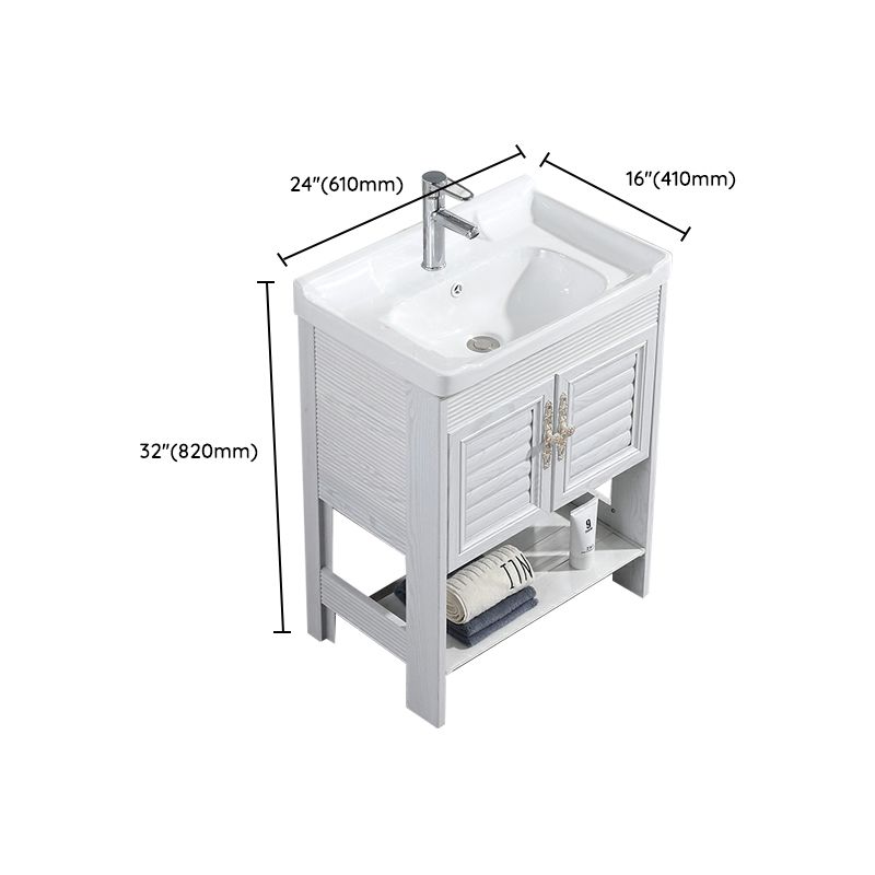 Modern Freestanding Sink Included Sink Vanity in White for Bathroom Clearhalo 'Bathroom Remodel & Bathroom Fixtures' 'Bathroom Vanities' 'bathroom_vanities' 'Home Improvement' 'home_improvement' 'home_improvement_bathroom_vanities' 1200x1200_97ce3b9f-c22b-4926-8173-989bfb7f5d5e