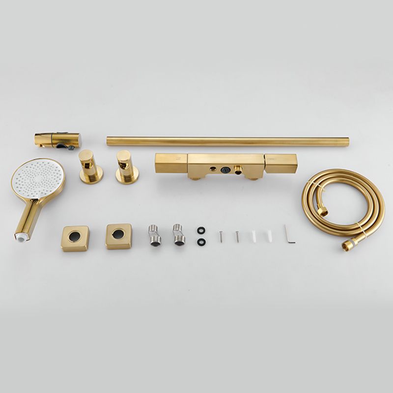 Modern Shower Head Combo Brass Adjustable Shower Head Wall Mounted Shower Faucet Clearhalo 'Bathroom Remodel & Bathroom Fixtures' 'Home Improvement' 'home_improvement' 'home_improvement_shower_faucets' 'Shower Faucets & Systems' 'shower_faucets' 'Showers & Bathtubs Plumbing' 'Showers & Bathtubs' 1200x1200_97d4c93e-a91f-40e7-ba53-42f8ac914e30