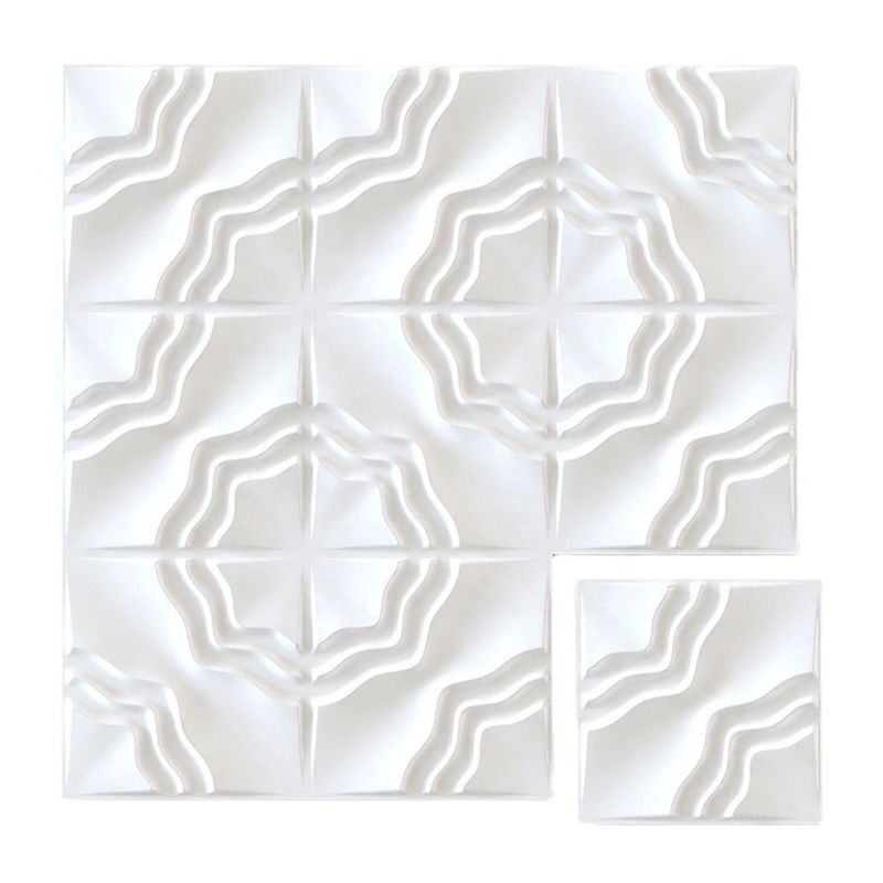 Modern Square Wall Paneling Peel and Stick Texture Pattern Wall Paneling Clearhalo 'Flooring 'Home Improvement' 'home_improvement' 'home_improvement_wall_paneling' 'Wall Paneling' 'wall_paneling' 'Walls & Ceilings' Walls and Ceiling' 1200x1200_97dce055-6507-489d-8813-1f1b168f4f3b