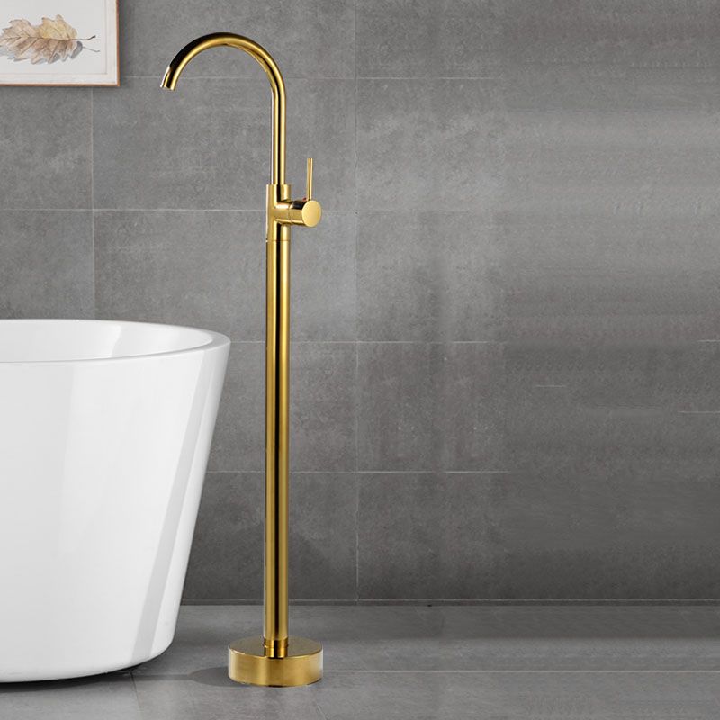Contemporary Brass Freestanding Bathtub Faucet with 1-Handle Bathtub Faucet Clearhalo 'Bathroom Remodel & Bathroom Fixtures' 'Bathtub Faucets' 'bathtub_faucets' 'Home Improvement' 'home_improvement' 'home_improvement_bathtub_faucets' 1200x1200_97e74cac-b680-4fbb-aa3a-1e2f1f15ded9