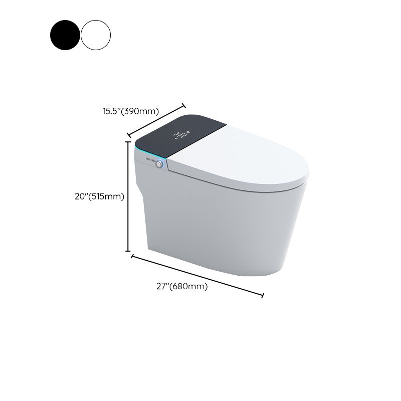Polished Finish ABS Toilet Siphon Jet Contemporary Toilet Bowl with Heated Seat Clearhalo 'Bathroom Remodel & Bathroom Fixtures' 'Home Improvement' 'home_improvement' 'home_improvement_toilets' 'Toilets & Bidets' 'Toilets' 1200x1200_97fcafe8-b66f-4b88-b995-275ab332031f