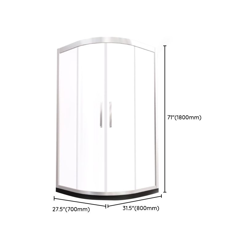 Framed Tempered Shower Bath Door Double Sliding Shower Doors Clearhalo 'Bathroom Remodel & Bathroom Fixtures' 'Home Improvement' 'home_improvement' 'home_improvement_shower_tub_doors' 'Shower and Tub Doors' 'shower_tub_doors' 'Showers & Bathtubs' 1200x1200_97ffcb3f-48b9-4288-8297-2025290c36f0