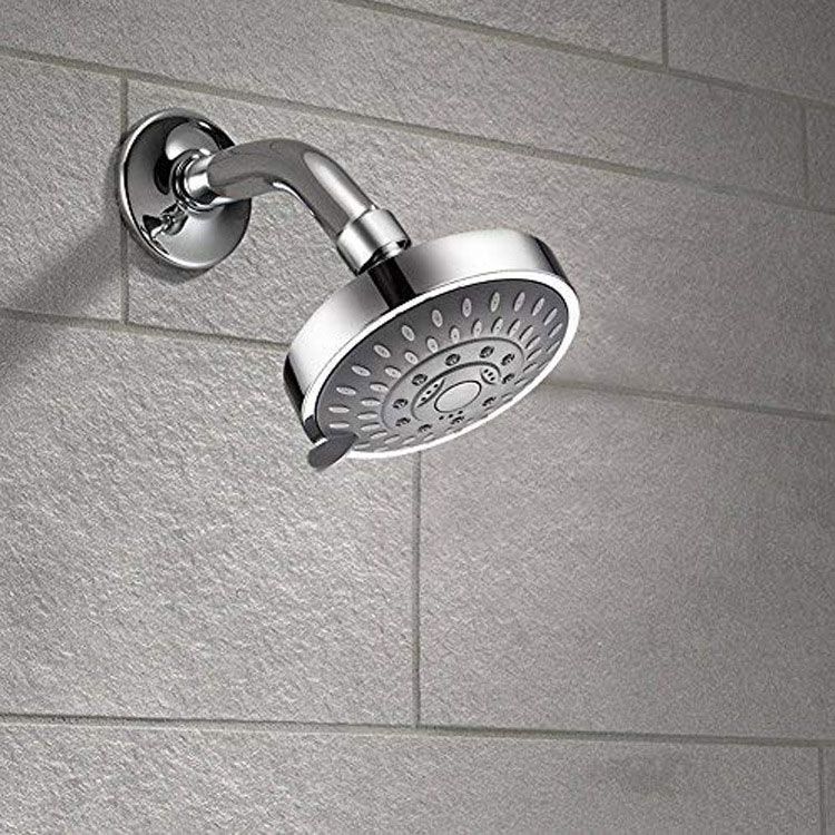 Modern Standard 5 Setting Shower Head Round Metal Adjustable Spray Pattern Showerhead Clearhalo 'Bathroom Remodel & Bathroom Fixtures' 'Home Improvement' 'home_improvement' 'home_improvement_shower_heads' 'Shower Heads' 'shower_heads' 'Showers & Bathtubs Plumbing' 'Showers & Bathtubs' 1200x1200_98196a55-29cb-41f8-8eca-20ef093bac86