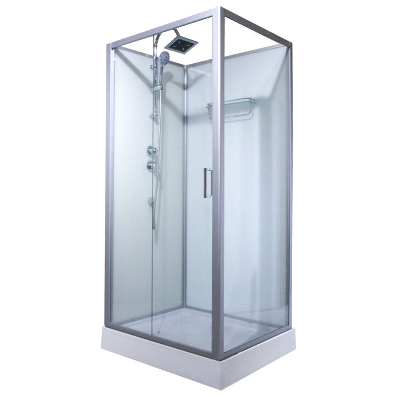 Modern Shower Kit with Base Foundation Sliding Door Shower Stall Clearhalo 'Bathroom Remodel & Bathroom Fixtures' 'Home Improvement' 'home_improvement' 'home_improvement_shower_stalls_enclosures' 'Shower Stalls & Enclosures' 'shower_stalls_enclosures' 'Showers & Bathtubs' 1200x1200_98568a13-a534-4846-88c1-cd9f53cdf9e6