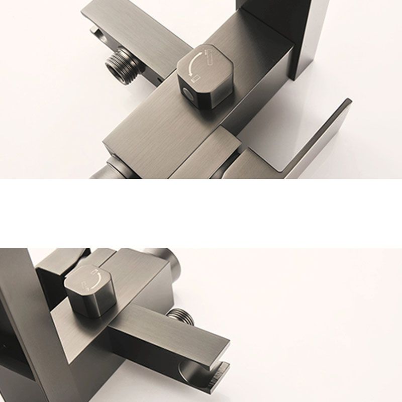 Modern Freestanding Tub Filler Trim Copper Floor Mounted with Handshower Bathroom Faucet Clearhalo 'Bathroom Remodel & Bathroom Fixtures' 'Bathtub Faucets' 'bathtub_faucets' 'Home Improvement' 'home_improvement' 'home_improvement_bathtub_faucets' 1200x1200_986a0a4e-74af-4dd9-b39d-7b9e8d1cba28