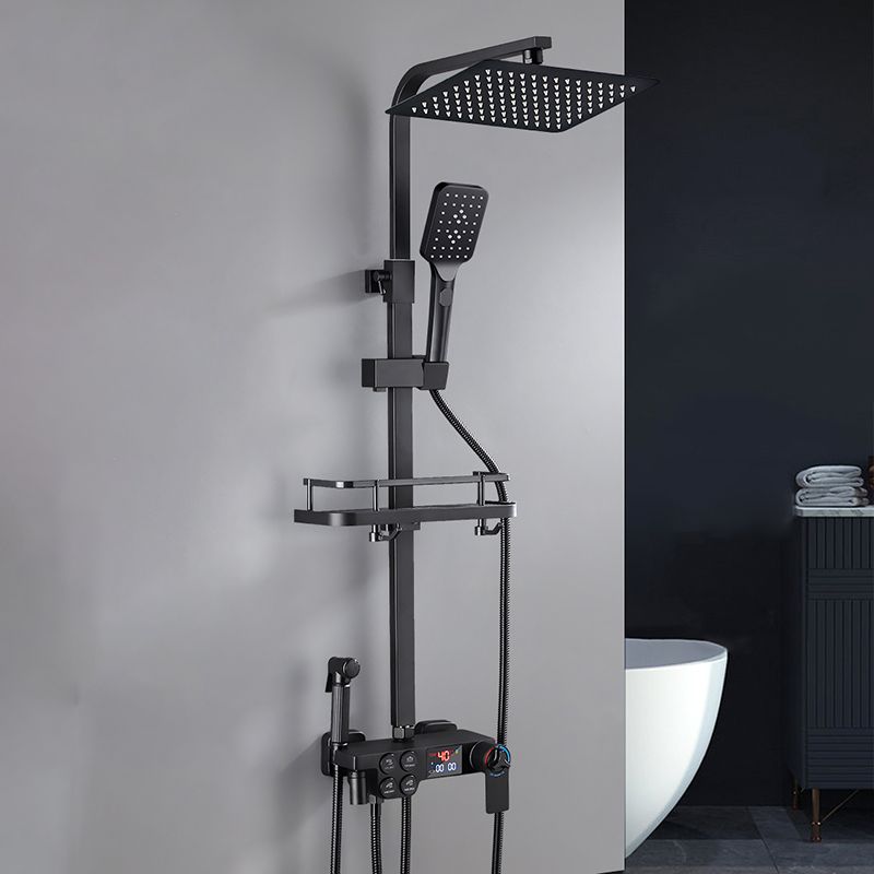 Contemporary Style Shower System Spot Resist Copper Wall Mounted Shower System Clearhalo 'Bathroom Remodel & Bathroom Fixtures' 'Home Improvement' 'home_improvement' 'home_improvement_shower_faucets' 'Shower Faucets & Systems' 'shower_faucets' 'Showers & Bathtubs Plumbing' 'Showers & Bathtubs' 1200x1200_9877b7f0-a74d-4819-a76b-38caa55b2cc4