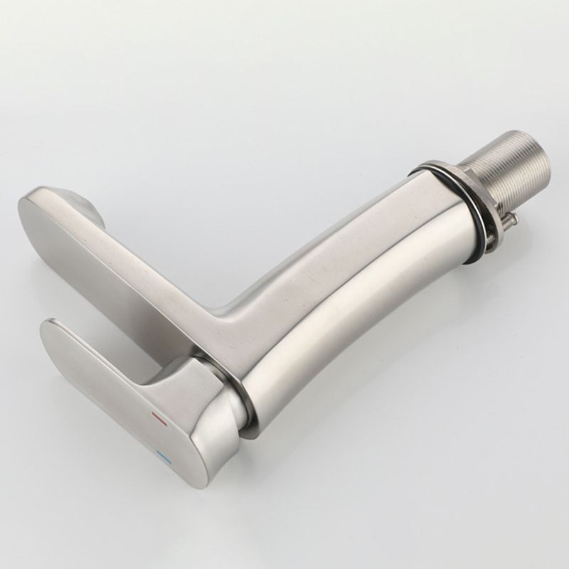 Square 1-Handle Bathroom Faucet 1 Hole Vessel Sink Bathroom Faucet Clearhalo 'Bathroom Remodel & Bathroom Fixtures' 'Bathroom Sink Faucets' 'Bathroom Sinks & Faucet Components' 'bathroom_sink_faucets' 'Home Improvement' 'home_improvement' 'home_improvement_bathroom_sink_faucets' 1200x1200_988ecf3f-4736-4d01-8506-f7fe3ef328b6