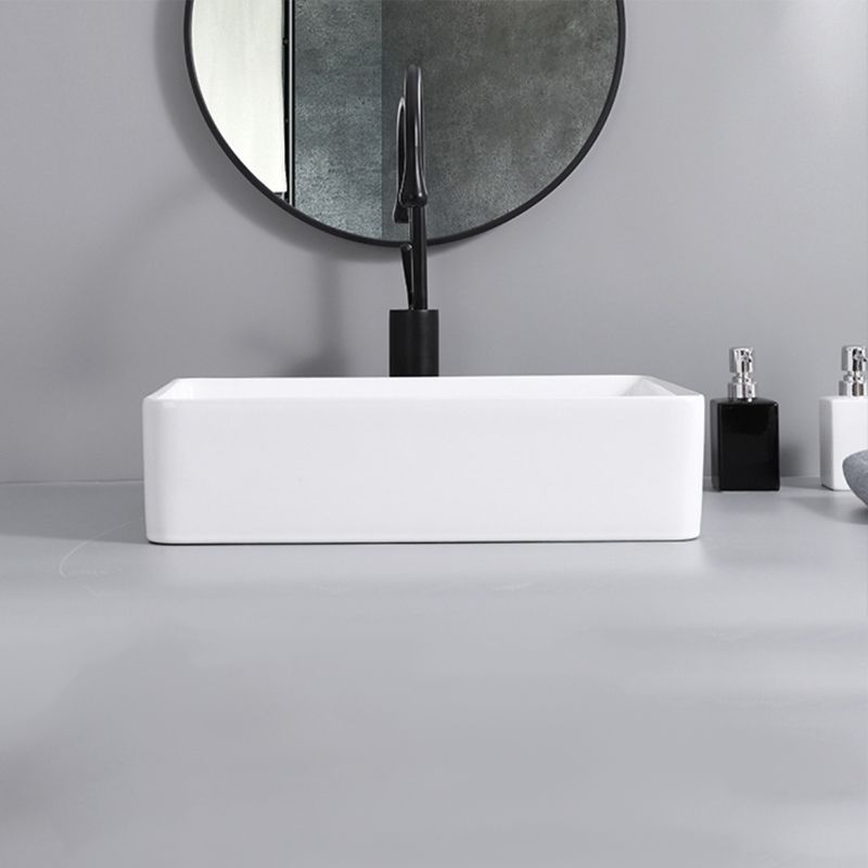 Contemporary Bathroom Sink with Single Faucet Hole Solid Color Oval-Shape Vessel Sink Clearhalo 'Bathroom Remodel & Bathroom Fixtures' 'Bathroom Sinks & Faucet Components' 'Bathroom Sinks' 'bathroom_sink' 'Home Improvement' 'home_improvement' 'home_improvement_bathroom_sink' 1200x1200_989dec28-74f7-450c-91b5-951ad49831c8