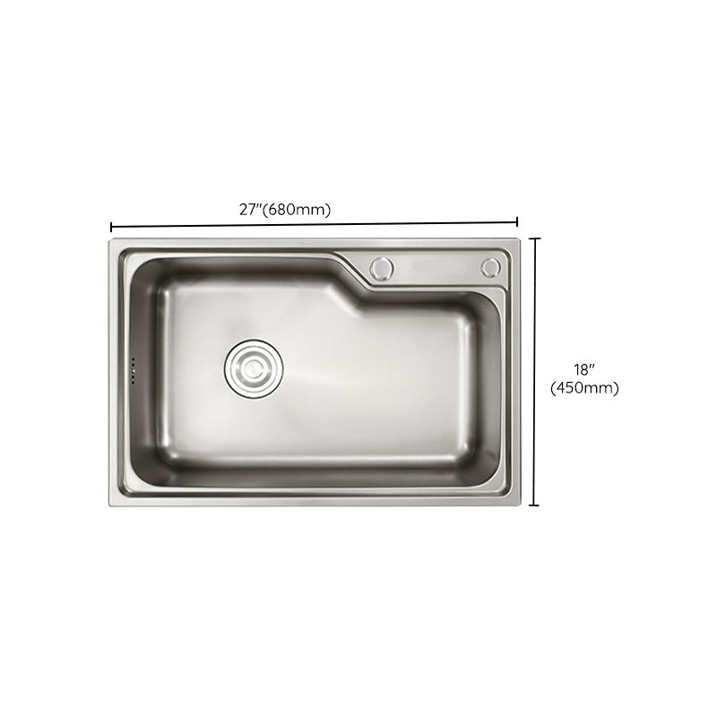 Contemporary Style Kitchen Sink Dirt Resistant Drop-In Kitchen Sink with Drain Assembly Clearhalo 'Home Improvement' 'home_improvement' 'home_improvement_kitchen_sinks' 'Kitchen Remodel & Kitchen Fixtures' 'Kitchen Sinks & Faucet Components' 'Kitchen Sinks' 'kitchen_sinks' 1200x1200_98c0f95d-83ed-46d9-b32b-f1b207f8062e