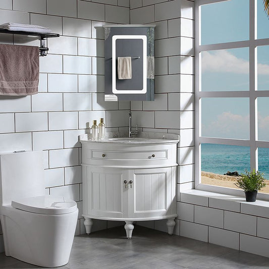 Modern Style Bathroom Sink Vanity Freestanding Vanity with Mirror Clearhalo 'Bathroom Remodel & Bathroom Fixtures' 'Bathroom Vanities' 'bathroom_vanities' 'Home Improvement' 'home_improvement' 'home_improvement_bathroom_vanities' 1200x1200_98d2a368-e68c-478c-8853-641b20df2af6