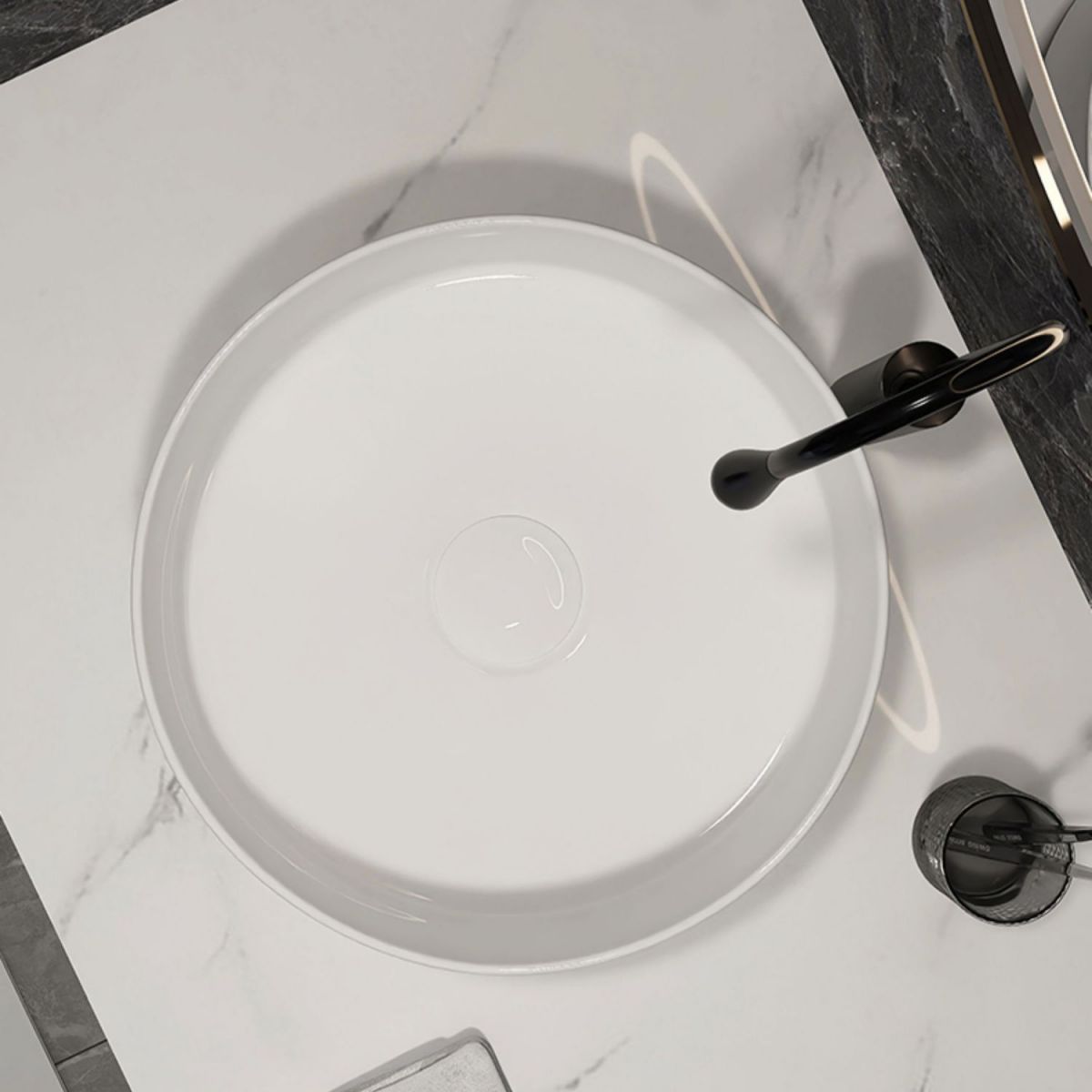 Modern Style Vessel Bathroom Sink Round Ceramic Vessel Bathroom Sink in White Clearhalo 'Bathroom Remodel & Bathroom Fixtures' 'Bathroom Sinks & Faucet Components' 'Bathroom Sinks' 'bathroom_sink' 'Home Improvement' 'home_improvement' 'home_improvement_bathroom_sink' 1200x1200_990cdb29-1d9f-4034-869c-2c886dae5ecf