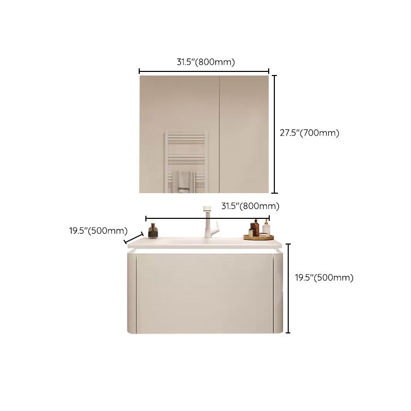 Wall Mount Bathroom Vanity Set Modern Bathroom Sink Vanity with Mirror Clearhalo 'Bathroom Remodel & Bathroom Fixtures' 'Bathroom Vanities' 'bathroom_vanities' 'Home Improvement' 'home_improvement' 'home_improvement_bathroom_vanities' 1200x1200_9913975b-d475-42c0-9417-d74e3ae163bd