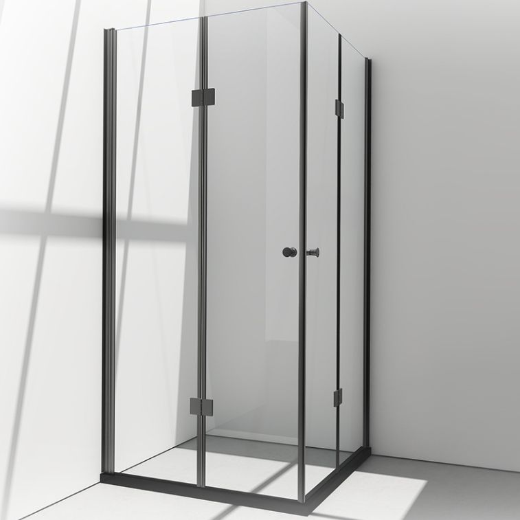 Semi Frameless Folding Shower Screen Clear Glass Shower Screen Clearhalo 'Bathroom Remodel & Bathroom Fixtures' 'Home Improvement' 'home_improvement' 'home_improvement_shower_tub_doors' 'Shower and Tub Doors' 'shower_tub_doors' 'Showers & Bathtubs' 1200x1200_991a8764-d092-4ba5-8b6a-4dae244a6015