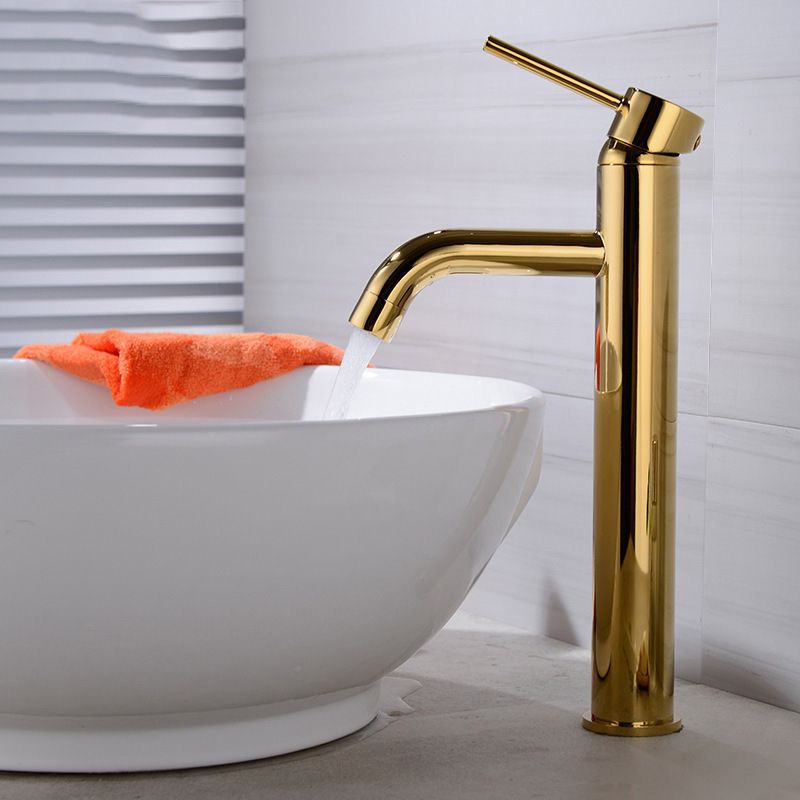 Modern 1-Handle Bathroom Sink Faucet Brushed Gold Vessel Sink Faucet Brass Clearhalo 'Bathroom Remodel & Bathroom Fixtures' 'Bathroom Sink Faucets' 'Bathroom Sinks & Faucet Components' 'bathroom_sink_faucets' 'Home Improvement' 'home_improvement' 'home_improvement_bathroom_sink_faucets' 1200x1200_991c867b-75dc-4f81-a4a1-b794abf760a8