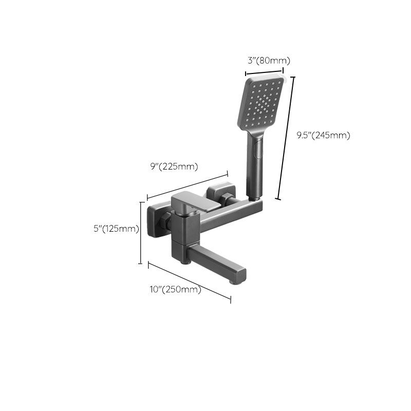 Modern Tub Faucet Trim Copper with Handheld Shower Wall Mounted Bath Filler Clearhalo 'Bathroom Remodel & Bathroom Fixtures' 'Bathtub Faucets' 'bathtub_faucets' 'Home Improvement' 'home_improvement' 'home_improvement_bathtub_faucets' 1200x1200_991f8e6d-2f7d-402c-b67e-aee7da3081f0