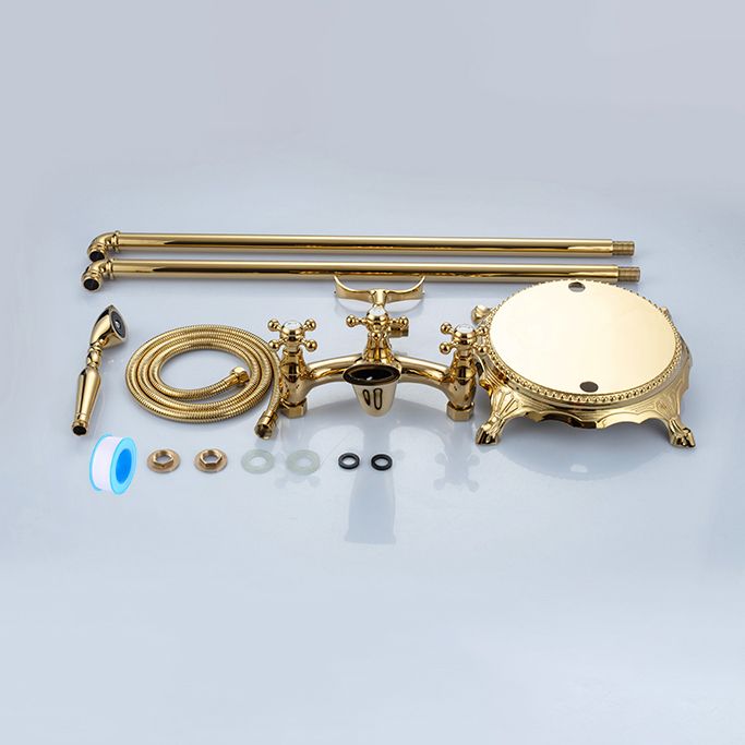 Traditional Floor Mounted Metal Freestanding Tub Filler Swivel Tub Filler Trim Clearhalo 'Bathroom Remodel & Bathroom Fixtures' 'Bathtub Faucets' 'bathtub_faucets' 'Home Improvement' 'home_improvement' 'home_improvement_bathtub_faucets' 1200x1200_9928a778-364b-465a-ad05-cf9fea97d63f