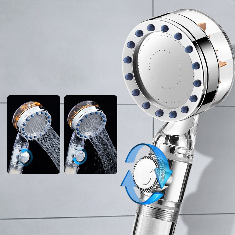 Contemporary Handheld Supercharged Shower Head Round Turbo Spray Head Clearhalo 'Bathroom Remodel & Bathroom Fixtures' 'Home Improvement' 'home_improvement' 'home_improvement_shower_heads' 'Shower Heads' 'shower_heads' 'Showers & Bathtubs Plumbing' 'Showers & Bathtubs' 1200x1200_9934f713-705e-4161-b214-62bf802b3ec4