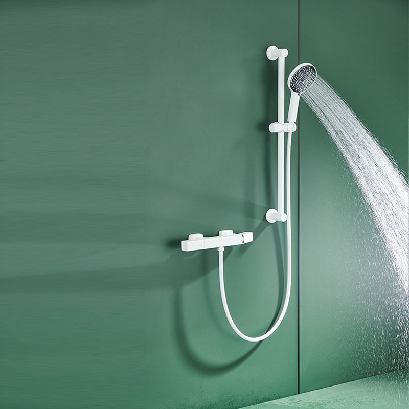 Modern Shower Head Combo Brass Adjustable Shower Head Wall Mounted Shower Faucet Clearhalo 'Bathroom Remodel & Bathroom Fixtures' 'Home Improvement' 'home_improvement' 'home_improvement_shower_faucets' 'Shower Faucets & Systems' 'shower_faucets' 'Showers & Bathtubs Plumbing' 'Showers & Bathtubs' 1200x1200_995582d2-6435-46e4-a111-fcded7b5b2c5