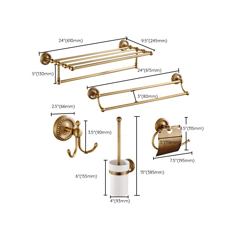 Traditional Bathroom Hardware Set Gold Metal Bathroom Accessory Kit Clearhalo 'Bathroom Hardware Sets' 'Bathroom Hardware' 'Bathroom Remodel & Bathroom Fixtures' 'bathroom_hardware_sets' 'Home Improvement' 'home_improvement' 'home_improvement_bathroom_hardware_sets' 1200x1200_996ae83e-118d-494e-88e3-1c191115913d