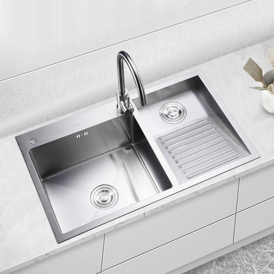 Modern Kitchen Sink Stainless Steel Double Sink with Accessories and Faucet Workstation Clearhalo 'Home Improvement' 'home_improvement' 'home_improvement_kitchen_sinks' 'Kitchen Remodel & Kitchen Fixtures' 'Kitchen Sinks & Faucet Components' 'Kitchen Sinks' 'kitchen_sinks' 1200x1200_998d5a11-e527-4ed7-9500-f135a02fd80a