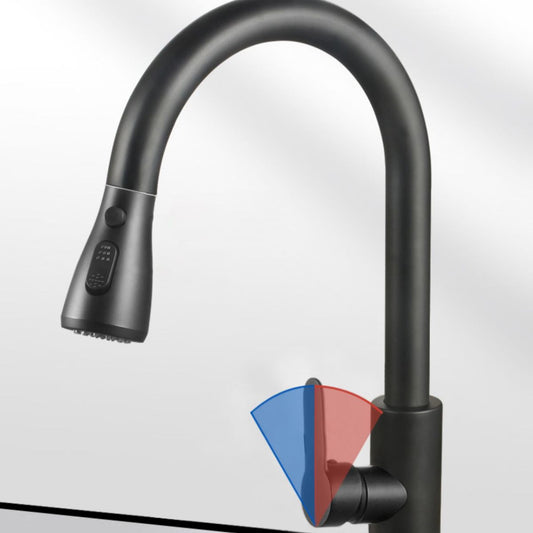 Modern Style Kitchen Faucet 304 Stainless Steel High Arc Pull Down Kitchen Faucet Clearhalo 'Home Improvement' 'home_improvement' 'home_improvement_kitchen_faucets' 'Kitchen Faucets' 'Kitchen Remodel & Kitchen Fixtures' 'Kitchen Sinks & Faucet Components' 'kitchen_faucets' 1200x1200_9993a5eb-80f5-47ea-b421-a9610d39be04