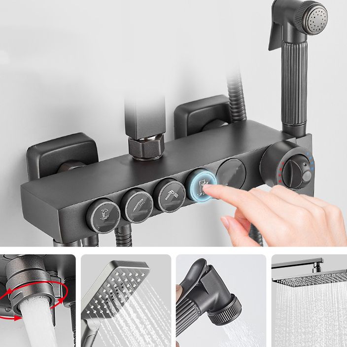 Adjustable Spray Pattern Shower Combo Metal Shower Faucet Arm Shower Head Clearhalo 'Bathroom Remodel & Bathroom Fixtures' 'Home Improvement' 'home_improvement' 'home_improvement_shower_faucets' 'Shower Faucets & Systems' 'shower_faucets' 'Showers & Bathtubs Plumbing' 'Showers & Bathtubs' 1200x1200_99aee7dc-6331-4154-9344-b2e93d703ea7