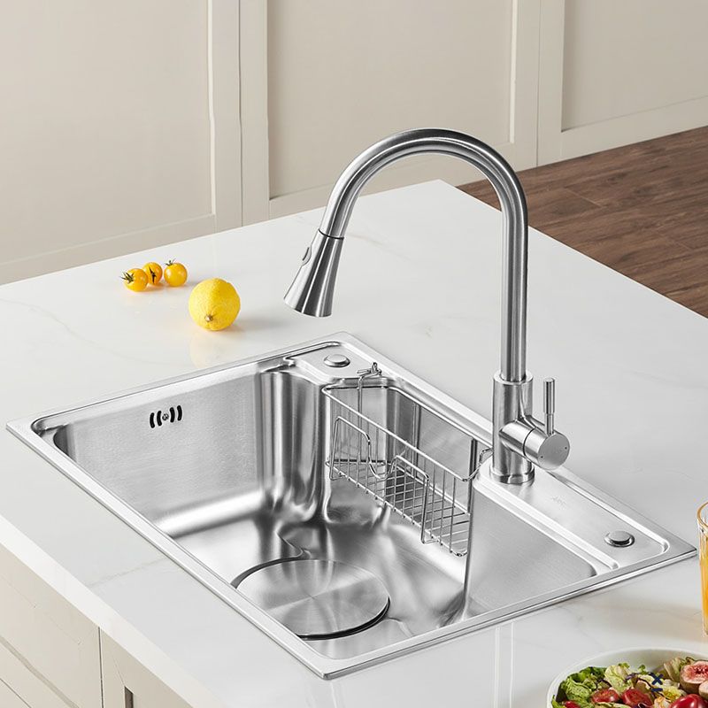 Soundproofing Stainless Steel Kitchen Sink Modern Style Stainless Steel Kitchen Sink Clearhalo 'Home Improvement' 'home_improvement' 'home_improvement_kitchen_sinks' 'Kitchen Remodel & Kitchen Fixtures' 'Kitchen Sinks & Faucet Components' 'Kitchen Sinks' 'kitchen_sinks' 1200x1200_99d2e9bd-a53f-402c-b670-2d60f5646b25