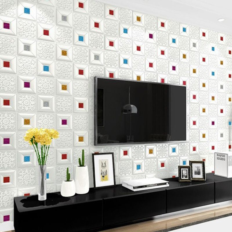 Modern Wall Paneling Foam 3D Embossed Peel and Stick Wall Panel Clearhalo 'Flooring 'Home Improvement' 'home_improvement' 'home_improvement_wall_paneling' 'Wall Paneling' 'wall_paneling' 'Walls & Ceilings' Walls and Ceiling' 1200x1200_99dcebf0-8127-4b0b-abdb-4dc56bbaff1a