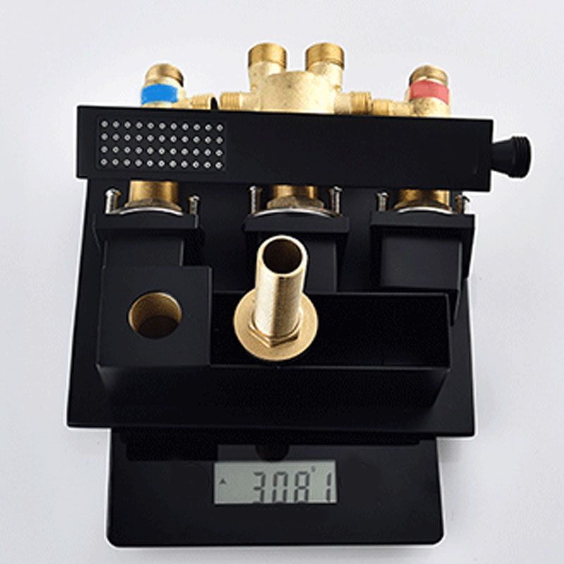 Modern Roman Tub Faucet with Waterfall Spout Deck Mount Bathroom Faucet Clearhalo 'Bathroom Remodel & Bathroom Fixtures' 'Bathtub Faucets' 'bathtub_faucets' 'Home Improvement' 'home_improvement' 'home_improvement_bathtub_faucets' 1200x1200_9a04e460-ccf1-4137-990d-d9d12311cd4c