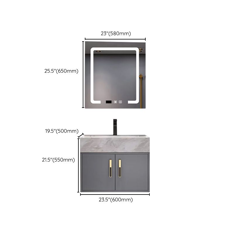 Glam Bathroom Sink Vanity Carrara Marble with Mirror and Standalone Cabinet Vanity Set Clearhalo 'Bathroom Remodel & Bathroom Fixtures' 'Bathroom Vanities' 'bathroom_vanities' 'Home Improvement' 'home_improvement' 'home_improvement_bathroom_vanities' 1200x1200_9a1024f0-a2aa-496e-b61f-0ff8155a275b