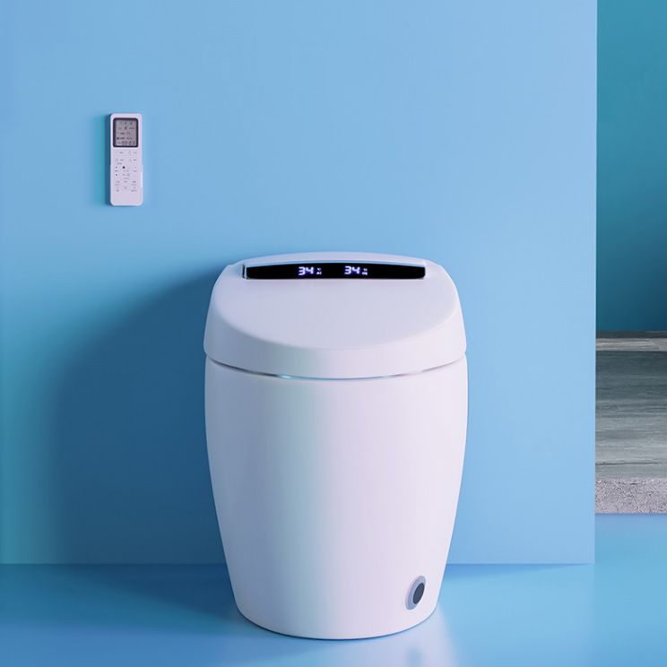 Heated Seat Floor Standing Bidet in White Ceramic Foot Sensor Bidets Clearhalo 'Bathroom Remodel & Bathroom Fixtures' 'Bidets' 'Home Improvement' 'home_improvement' 'home_improvement_bidets' 'Toilets & Bidets' 1200x1200_9a50d176-520a-4ac9-aa4d-b06bdfec80fc