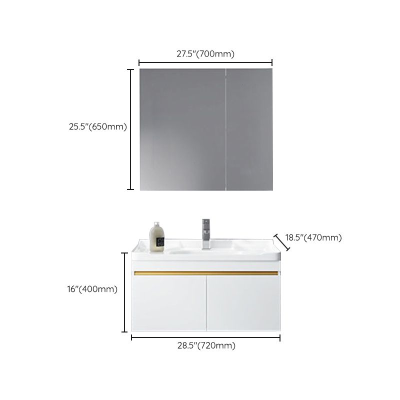 Gorgeous Space Saver Wooden Vanity Bathroom Vanity Cabinet with Mirror Cabinet Clearhalo 'Bathroom Remodel & Bathroom Fixtures' 'Bathroom Vanities' 'bathroom_vanities' 'Home Improvement' 'home_improvement' 'home_improvement_bathroom_vanities' 1200x1200_9a63d0e9-1f13-4591-87c6-c136b25af5d3