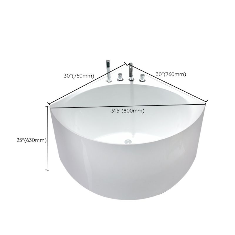 Modern Acrylic Corner Bath 24.8-inch Tall Soaking White Bathtub Clearhalo &#39;Bathroom Remodel &amp; Bathroom Fixtures&#39; &#39;Bathtubs&#39; &#39;Home Improvement&#39; &#39;home_improvement&#39; &#39;home_improvement_bathtubs&#39; &#39;Showers &amp; Bathtubs&#39; 1200x1200_9a72d7a5-7397-4a2b-beae-0f0ad6e17897