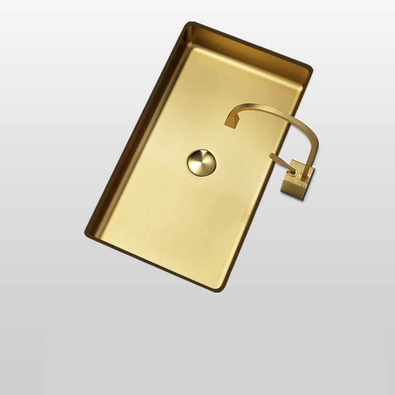 Modern Bathroom Sink Rectangular Metal Drop-in Bathroom Sink with Pop-Up Drain Clearhalo 'Bathroom Remodel & Bathroom Fixtures' 'Bathroom Sinks & Faucet Components' 'Bathroom Sinks' 'bathroom_sink' 'Home Improvement' 'home_improvement' 'home_improvement_bathroom_sink' 1200x1200_9a7b73bd-0bff-44bb-8ad7-bdbcd31b9b56