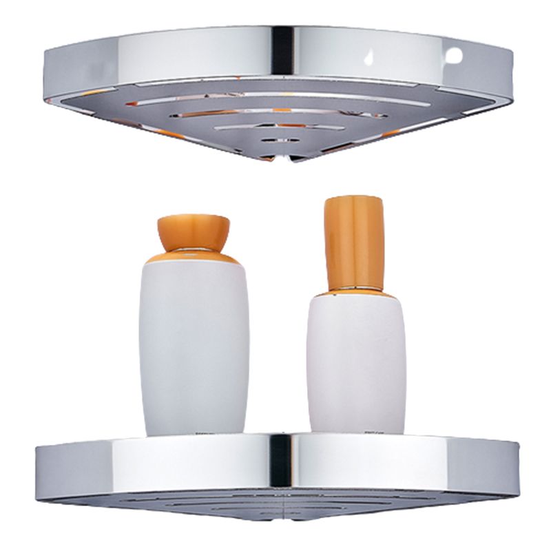 Silver/Black Bathroom Set Modern 1/2/3 - Piece Anti-rust Bath Shelf Clearhalo 'Bathroom Hardware Sets' 'Bathroom Hardware' 'Bathroom Remodel & Bathroom Fixtures' 'bathroom_hardware_sets' 'Home Improvement' 'home_improvement' 'home_improvement_bathroom_hardware_sets' 1200x1200_9a80e605-3adc-45aa-ab85-fbe9a0745d17