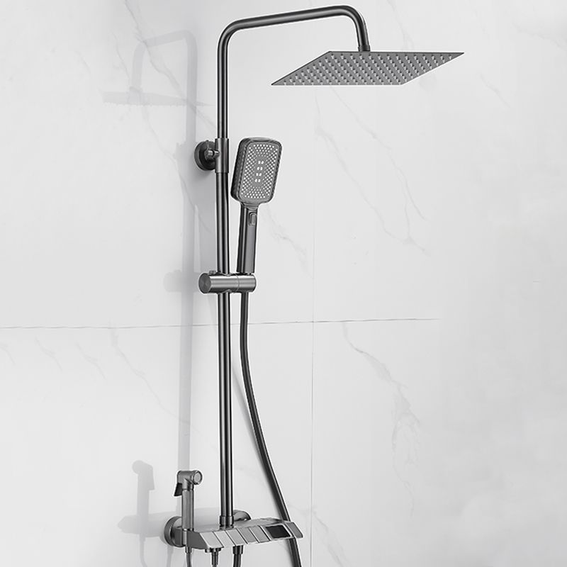 Contemporary Shower System Slide Bar Handheld Shower Head Wall Mounted Shower Set Clearhalo 'Bathroom Remodel & Bathroom Fixtures' 'Home Improvement' 'home_improvement' 'home_improvement_shower_faucets' 'Shower Faucets & Systems' 'shower_faucets' 'Showers & Bathtubs Plumbing' 'Showers & Bathtubs' 1200x1200_9a948dad-790c-4e49-9917-fcf3c2f3cae6