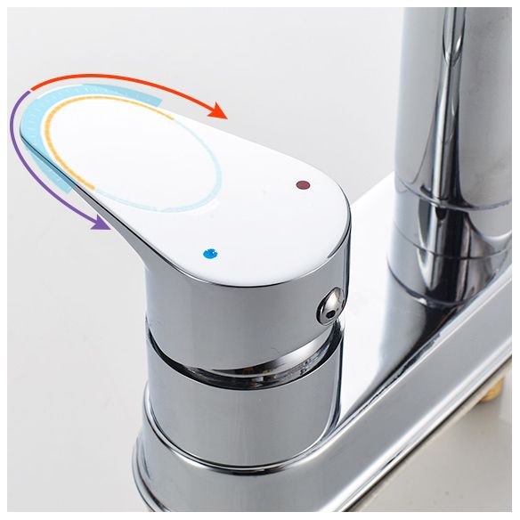 Modern 1-Handle Bathroom Sink Faucet 2 Hole Centerset Lavatory Faucet Clearhalo 'Bathroom Remodel & Bathroom Fixtures' 'Bathroom Sink Faucets' 'Bathroom Sinks & Faucet Components' 'bathroom_sink_faucets' 'Home Improvement' 'home_improvement' 'home_improvement_bathroom_sink_faucets' 1200x1200_9a99d254-5e92-47ff-bea8-a873d32dcc9b