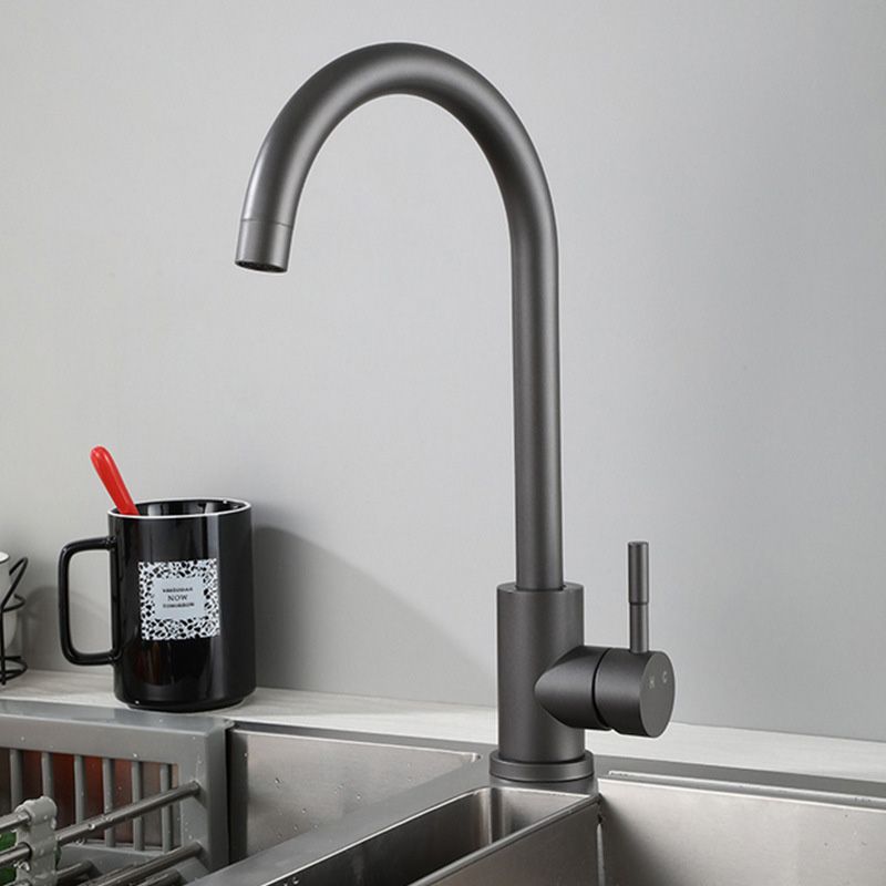 Modern Spray Kitchen Faucet Stainless Steel Swivel Spout Bridge Faucet Clearhalo 'Home Improvement' 'home_improvement' 'home_improvement_kitchen_faucets' 'Kitchen Faucets' 'Kitchen Remodel & Kitchen Fixtures' 'Kitchen Sinks & Faucet Components' 'kitchen_faucets' 1200x1200_9aa41948-1b41-4539-ab6b-c655c35749f3