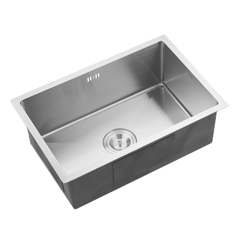 Single Bowl Kitchen Sink Stainless Steel Kitchen Sink with Rectangle Shape Clearhalo 'Home Improvement' 'home_improvement' 'home_improvement_kitchen_sinks' 'Kitchen Remodel & Kitchen Fixtures' 'Kitchen Sinks & Faucet Components' 'Kitchen Sinks' 'kitchen_sinks' 1200x1200_9acdf3af-5d33-4823-8c94-4dd824e93ce2