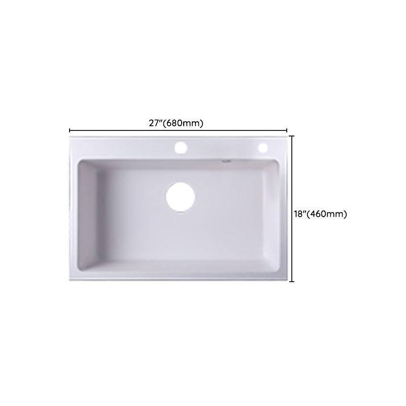 Quartz Kitchen Sink Contemporary 1-Bowl Kitchen Sink with Strainer Clearhalo 'Home Improvement' 'home_improvement' 'home_improvement_kitchen_sinks' 'Kitchen Remodel & Kitchen Fixtures' 'Kitchen Sinks & Faucet Components' 'Kitchen Sinks' 'kitchen_sinks' 1200x1200_9ad4f027-04ca-49ea-a28e-a2194c343657