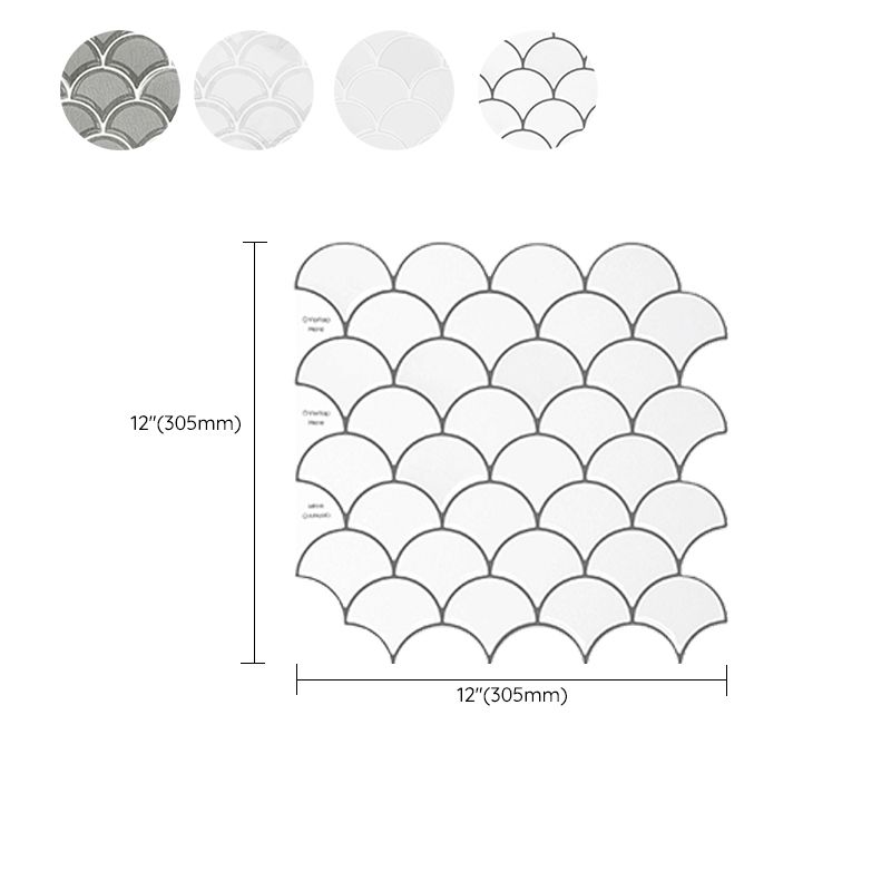 Fish Scale Peel & Stick Field Tile Square Plastic Peel & Stick Mosaic Tile Clearhalo 'Flooring 'Home Improvement' 'home_improvement' 'home_improvement_peel_stick_blacksplash' 'Peel & Stick Backsplash Tile' 'peel_stick_blacksplash' 'Walls & Ceilings' Walls and Ceiling' 1200x1200_9ae7d16f-da49-46c5-a9e2-a3903be35b0c