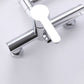 Wall Mounted Metal Tub Filler Low Arc Waterfall Bathroom Faucet with Hose Clearhalo 'Bathroom Remodel & Bathroom Fixtures' 'Bathtub Faucets' 'bathtub_faucets' 'Home Improvement' 'home_improvement' 'home_improvement_bathtub_faucets' 1200x1200_9af46924-e9ca-4138-9a81-e96c3557debf